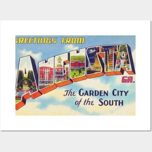 Greetings from Augusta, Georgia - Vintage Large Letter Postcard Posters and Art